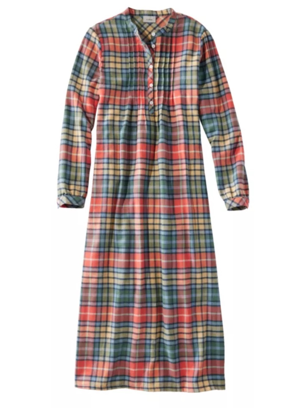 L.L. Bean Scotch Plaid Flannel Nightgown Women’s XL